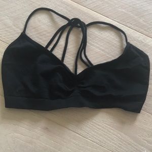 Free People Strappy Back Bralette- Black